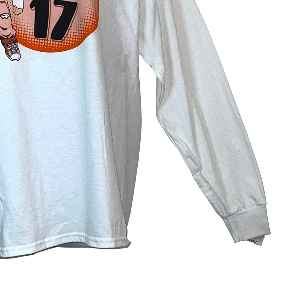 Dragon Ball Z Long Sleeve T Shirt Off White Crew Neck Tee - Picture 7 of 8